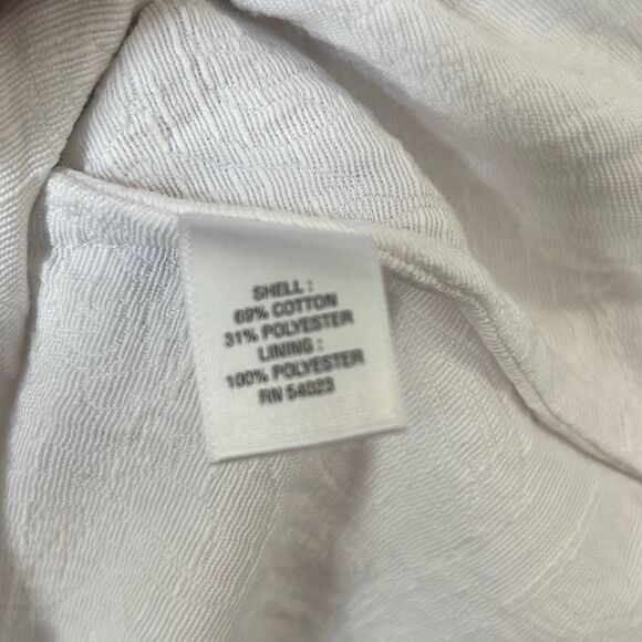 Banana Republic Womens Round Neck Sleeveless Peplum Tank Top White Size 4 - Picture 4 of 6